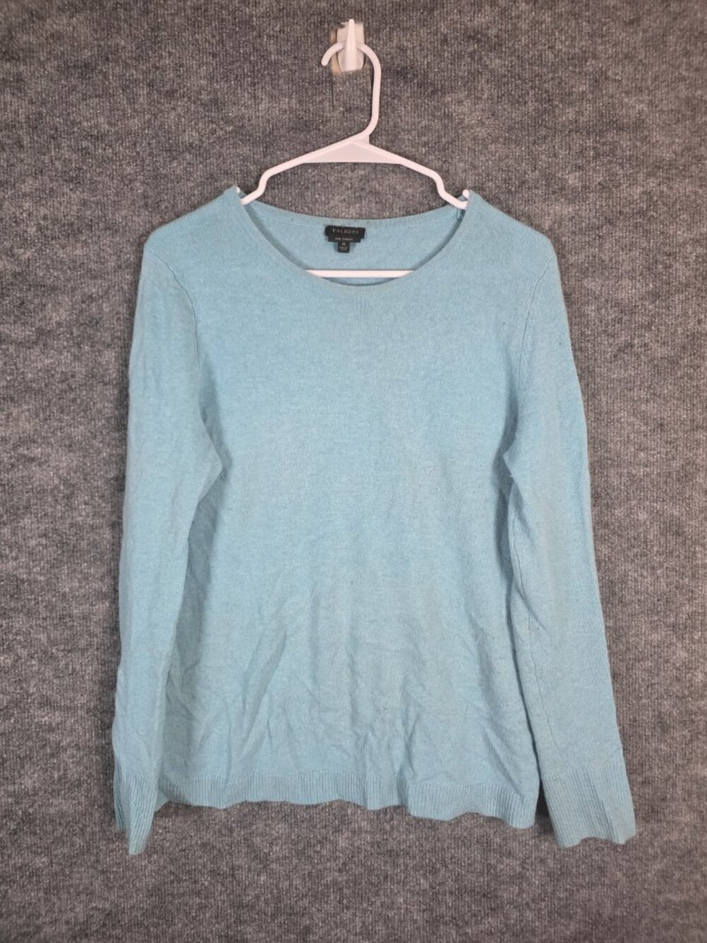 Talbots Sweater Womens M Blue 100% Cashmere Crewneck Pullover Pilling Knit